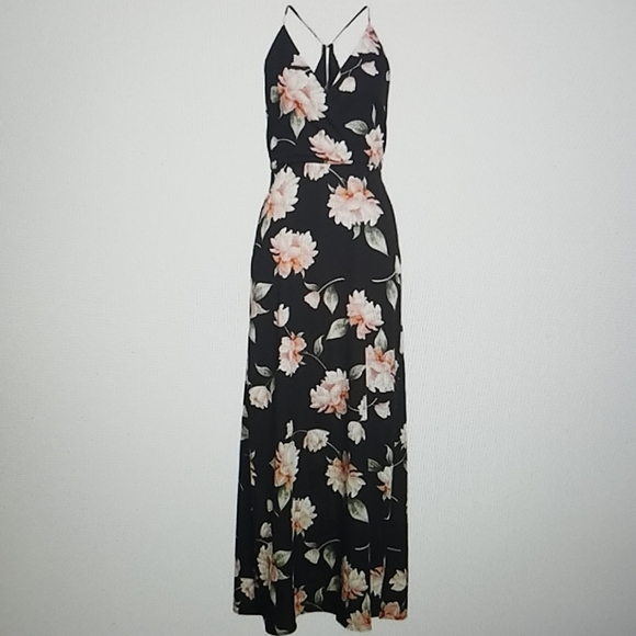 NWOT Lush floral print surplice neckline maxi - Picture 4 of 6